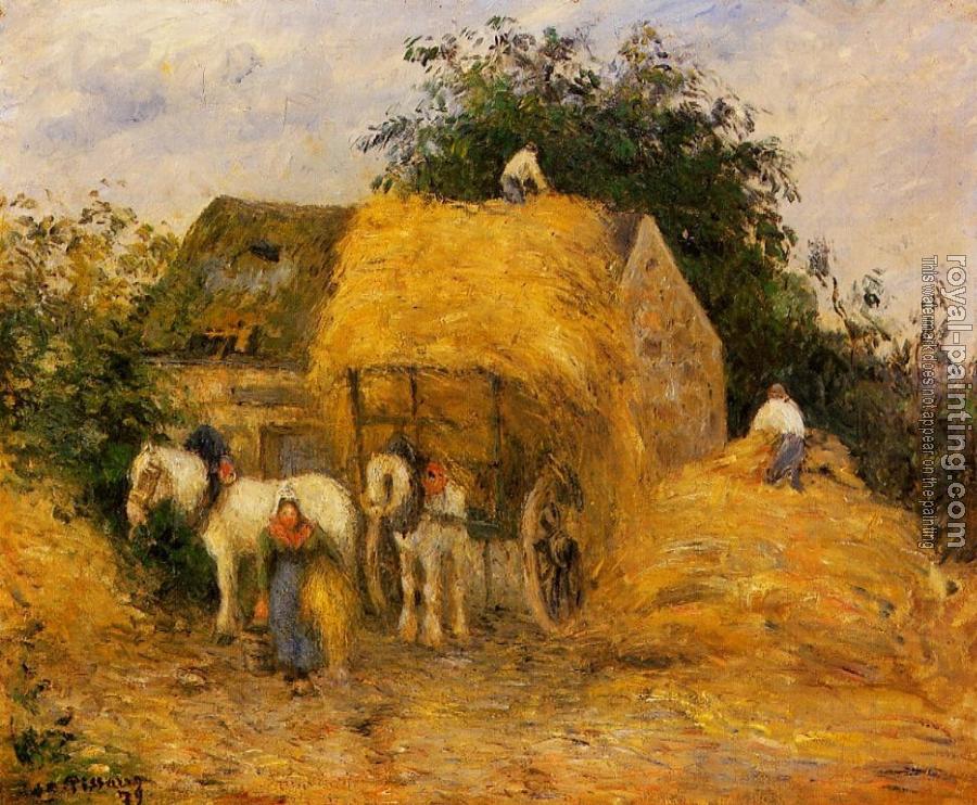 Camille Pissarro : The Hay Wagon, Montfoucault